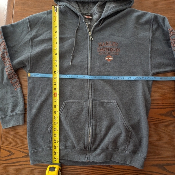 Harley-Davidson Gray Zip-Up Hoodie - Picture 5 of 6